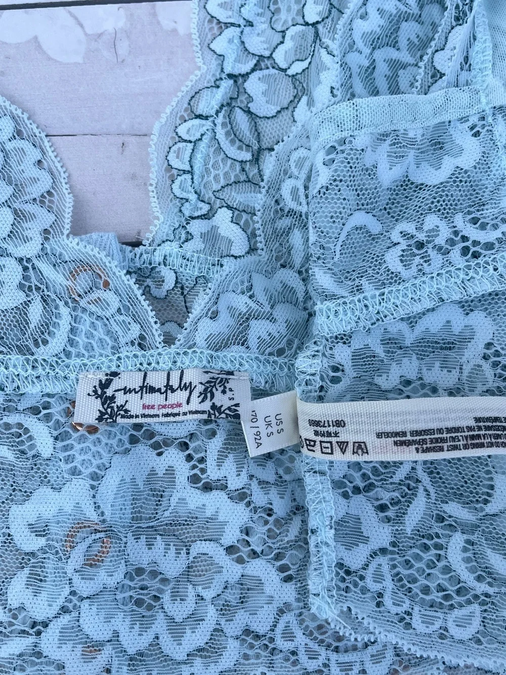 Free People Light Blue Lace Bralette